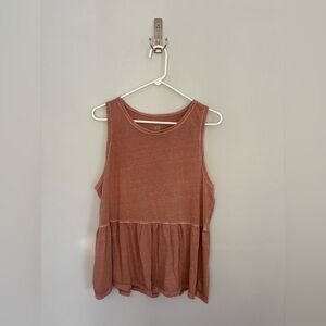 American Eagle Sleeveless Peplum Shirt size XL